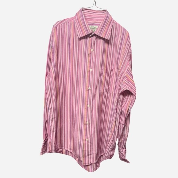 Lauren Ralph Lauren Tops - Ralph Lauren Pink Striped Button-Up Shirt Size Medium